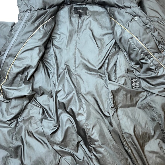 Cole Haan Long Down Belted Black Puffer Jacket SMALL - Picture 9 of 12